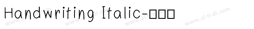 Handwriting Italic字体转换